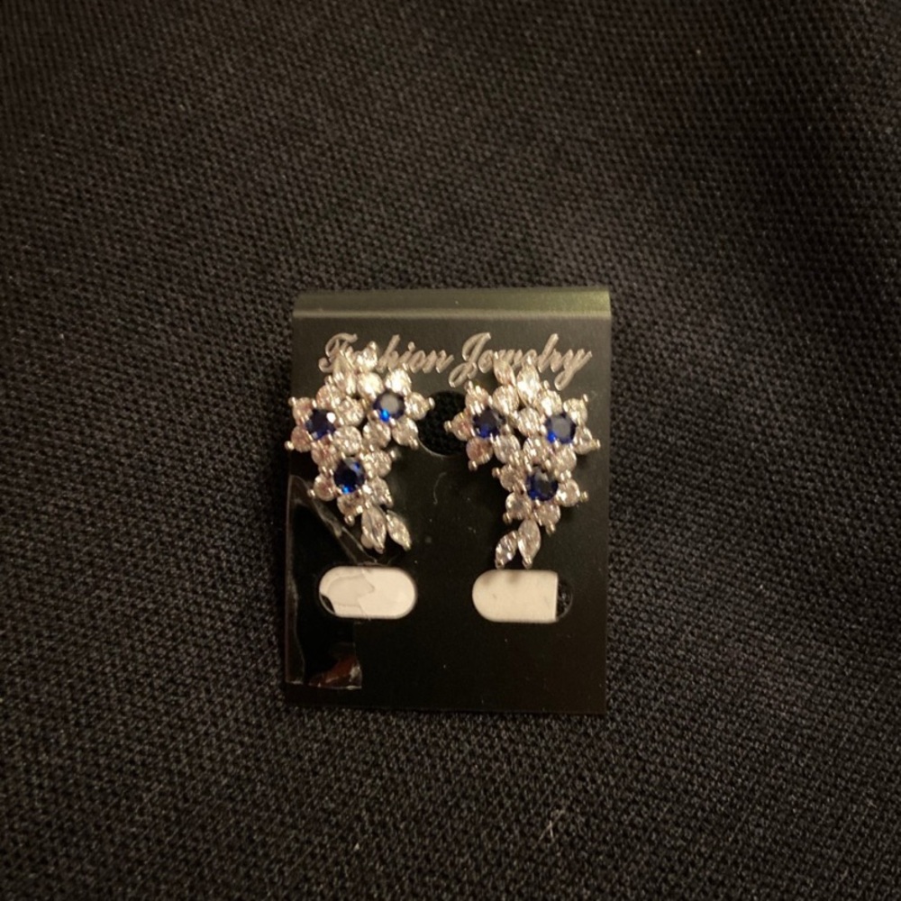 NWT faux sapphire with CZs